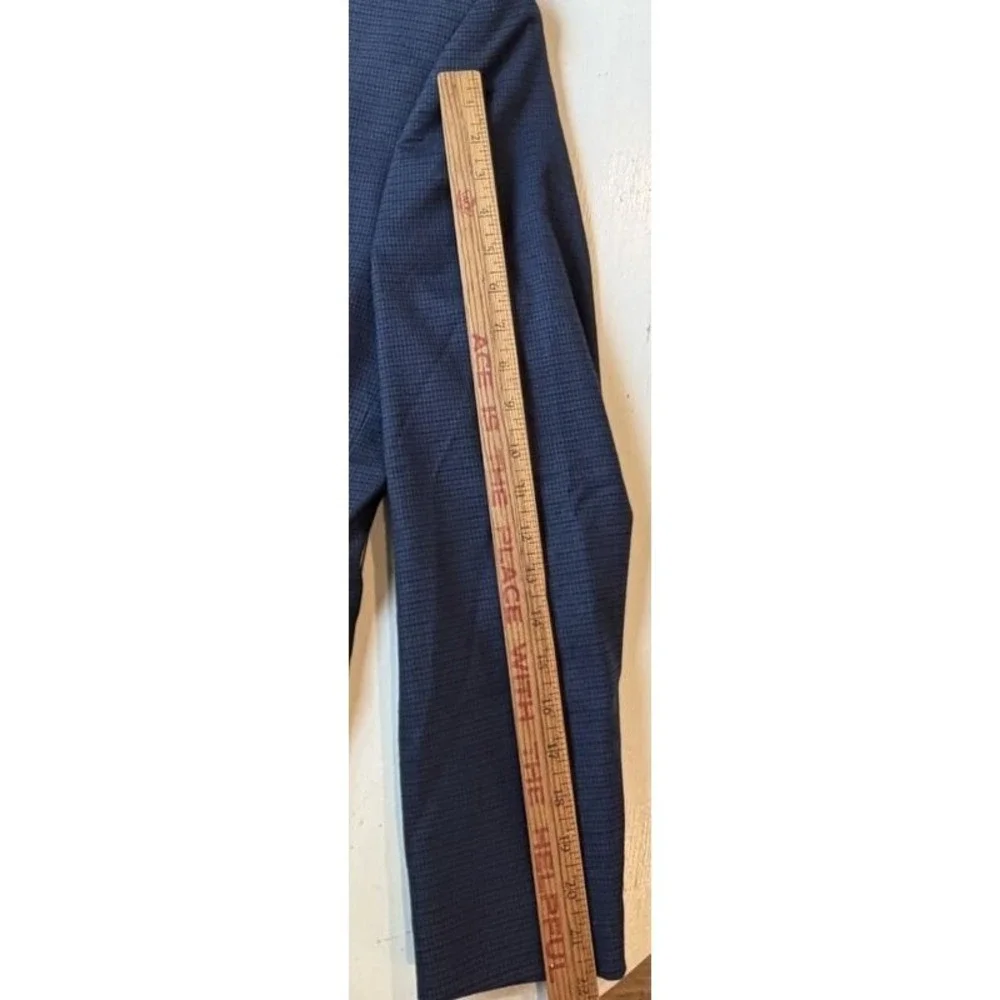 Lauren Ralph Lauren Navy Blue Mini Pattern Mens Blazer Jacket Size 43R
